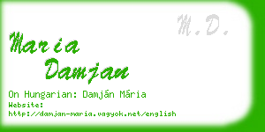 maria damjan business card